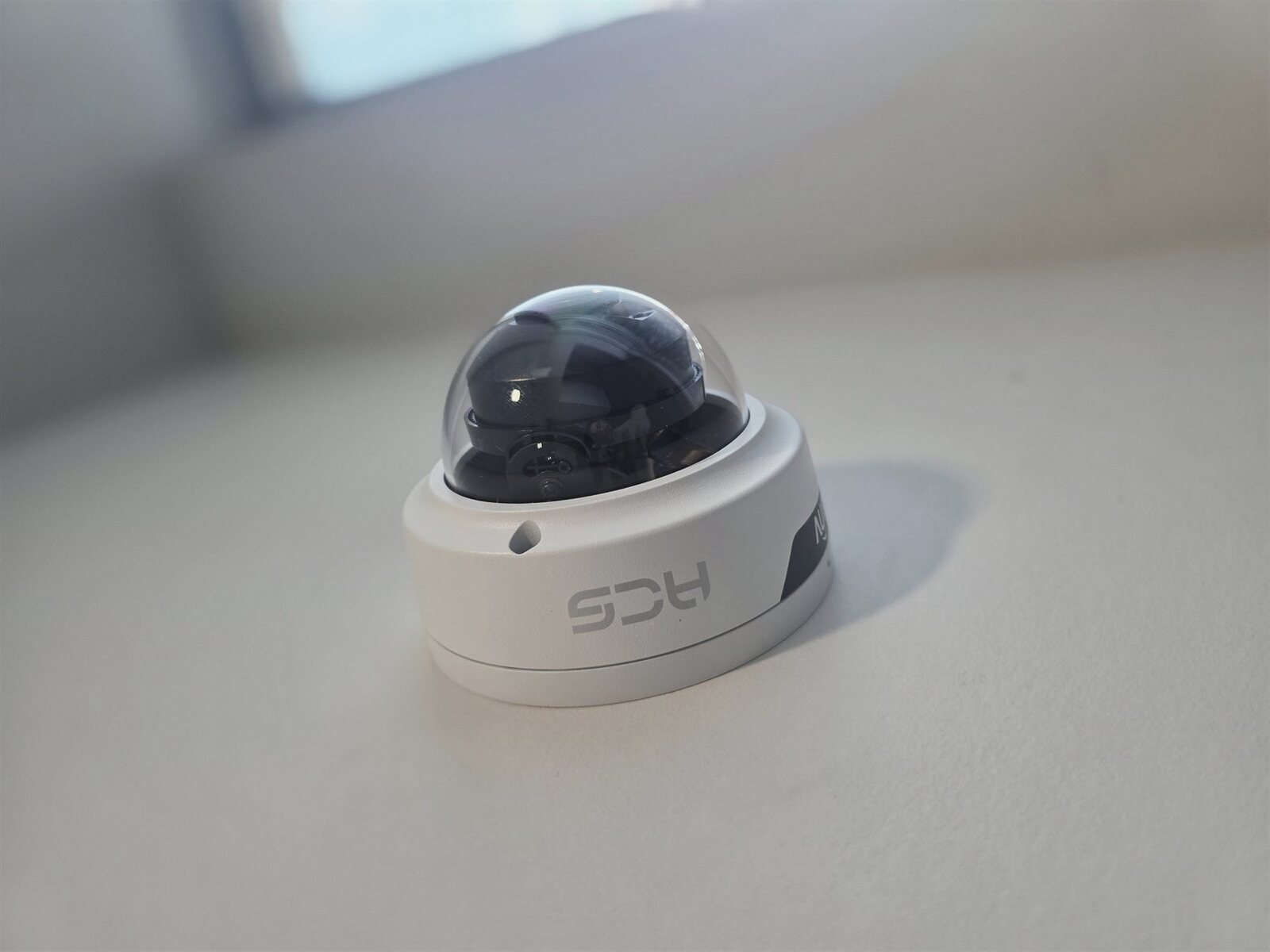 Dome camera covering a controlled entrance