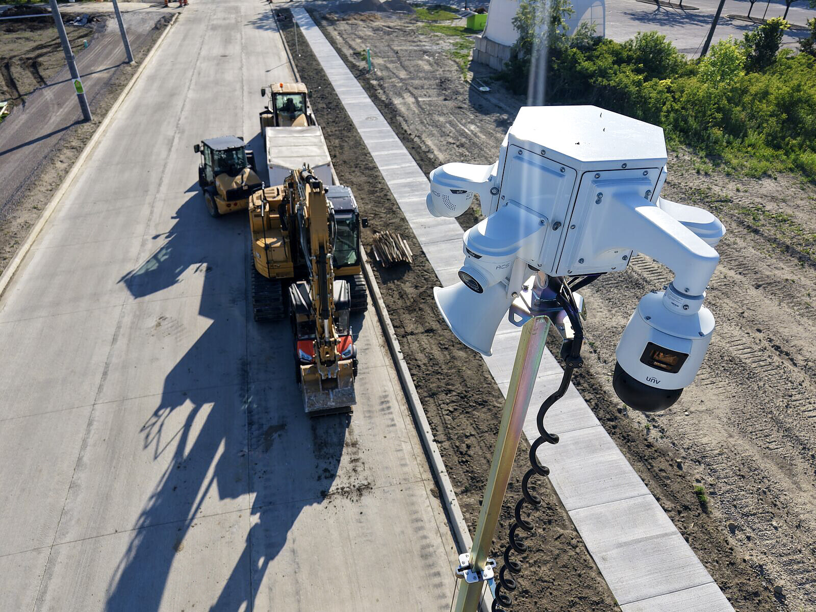 ACS overwatch cameras covering a wide site perimeter