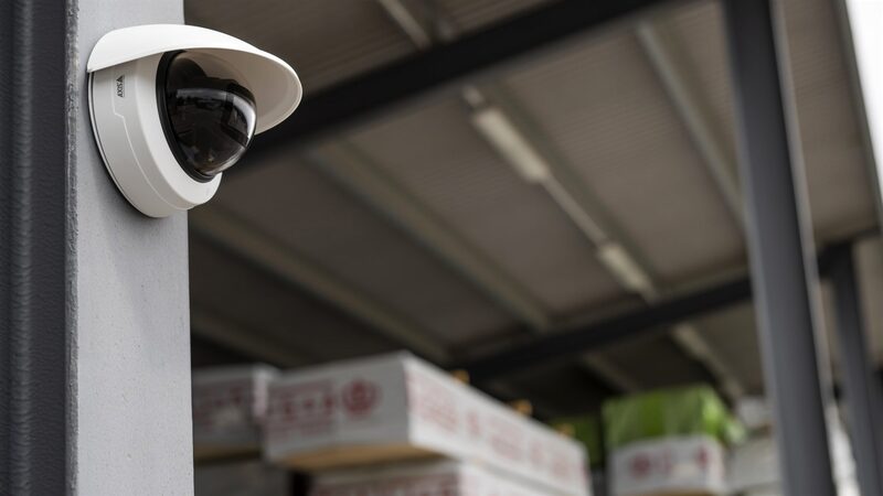 ACS dome camera under a canopy