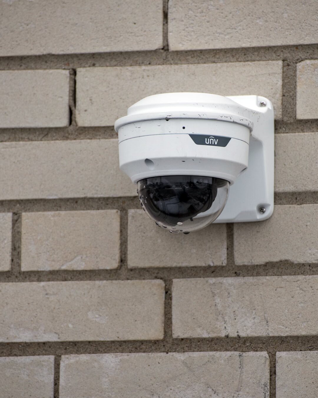 ACS dome camera installed on a building