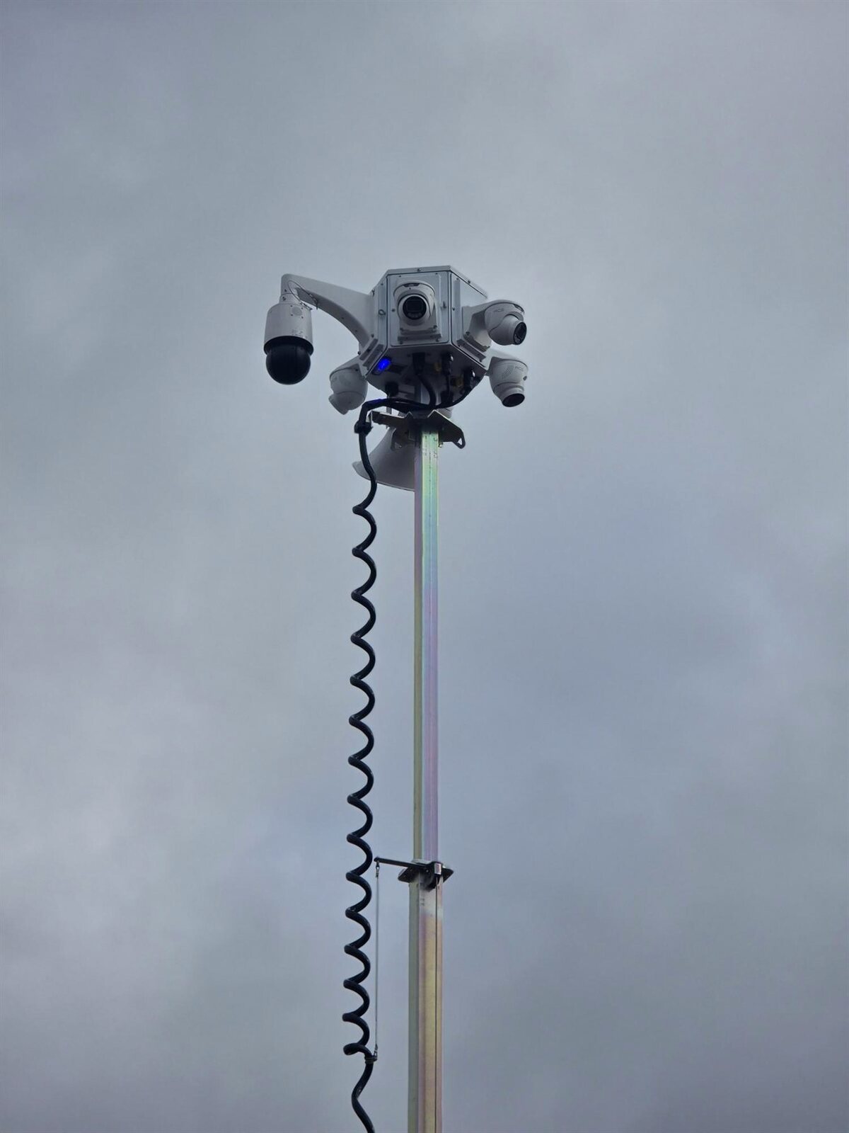 ACS multi-camera tower head against the sky